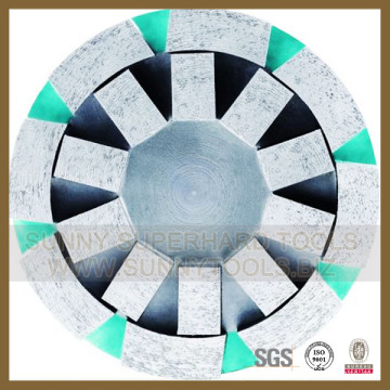 Diamond Satellite Wheel para Granite Slab Rough Grinding, Grit 24